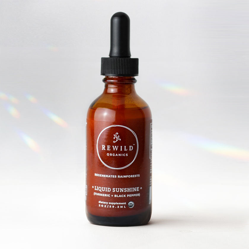 Regenerative Organic Turmeric Curcumin Black Pepper Piperine Tincture Herbal Supplement 2 oz